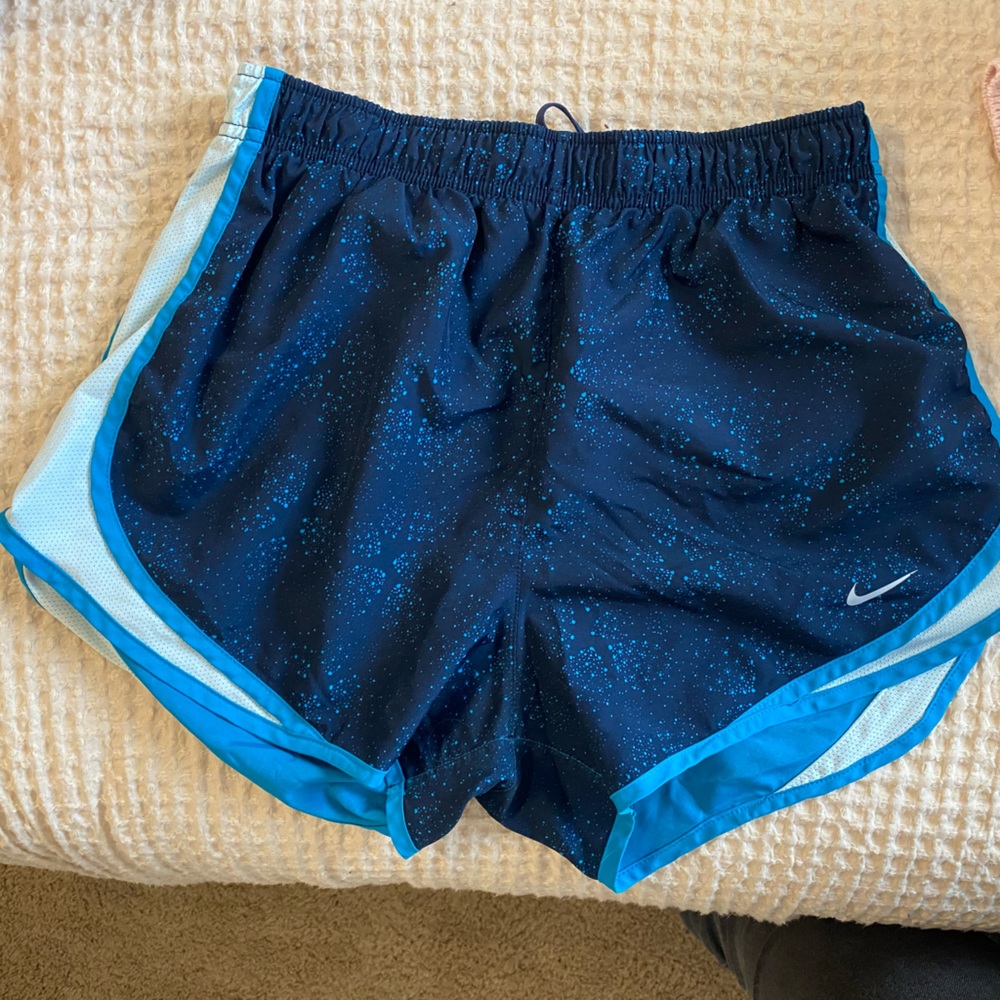 navy speckled nike shorts
